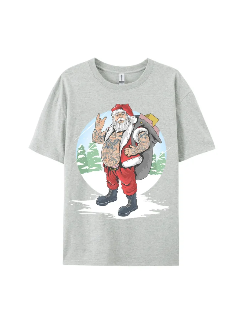Santa Claus Rock On Gesture Graphic Tee
