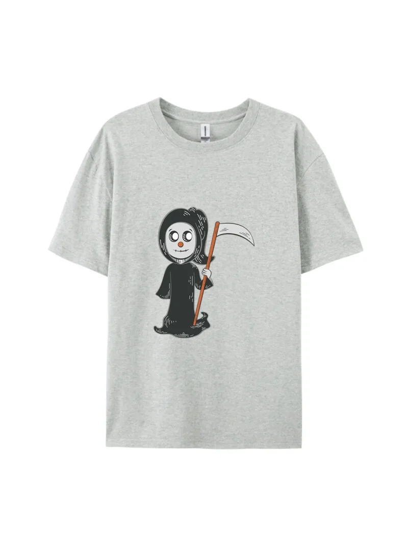 Halloween Cartoon Grim Reaper Graphic Tee