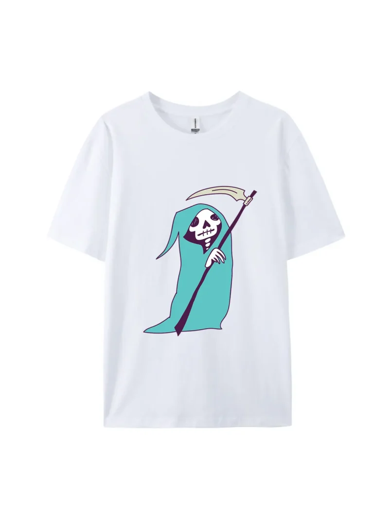 Cartoon Grim Reaper Style A Graphic Tee - Image 4