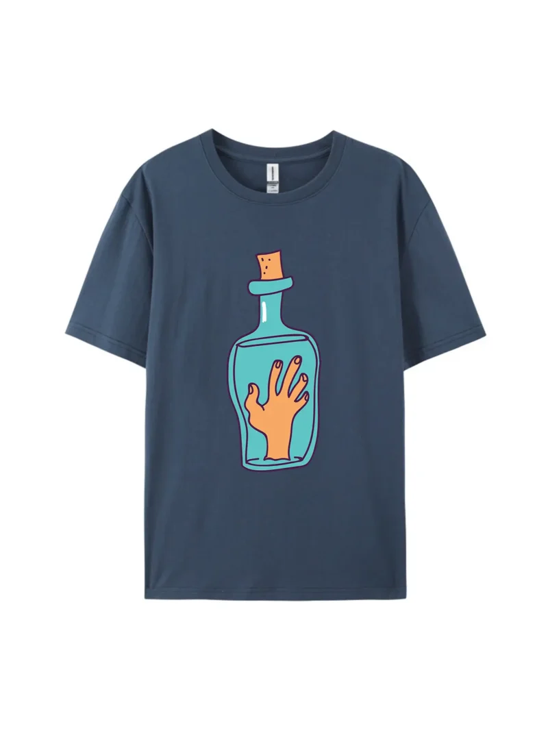 Cartoon Hand in Bottle Graphic Tee - Image 3