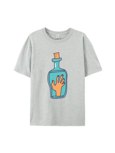 Cartoon Hand in Bottle Graphic Tee