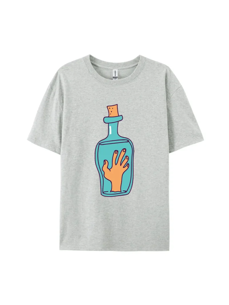 Cartoon Hand in Bottle Graphic Tee