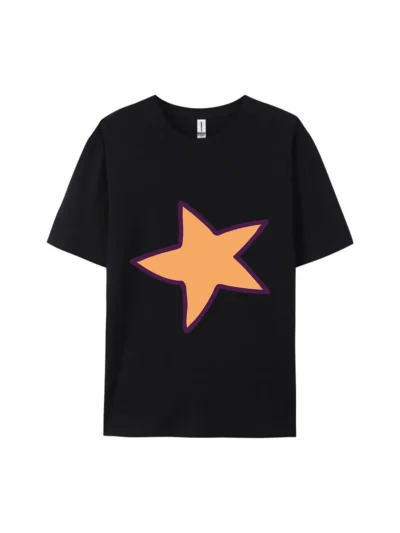 Cartoon Star with Purple Outline Graphic Tee