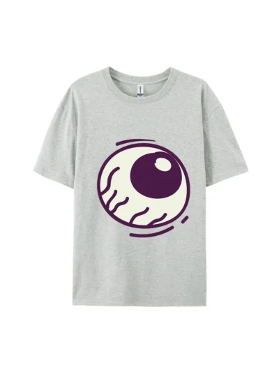 Halloween Cartoon Purple Eyeball Graphic Tee