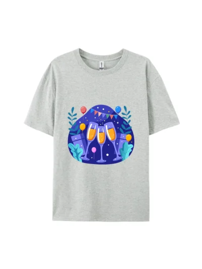 Christmas Champagne Toast Graphic Tee For Women Men