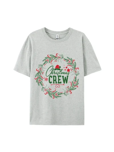 Popular Christmas Crew Wreath Graphic Tee