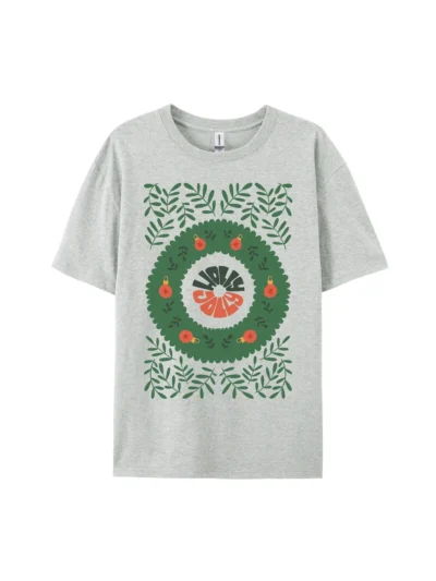 Christmas Wreath Graphic Tee For Women Men