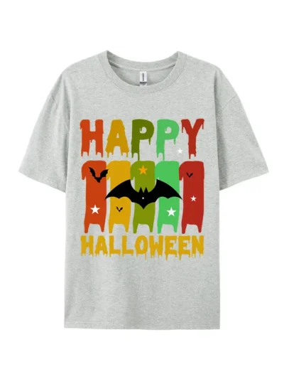 Colorful Dripping Happy Halloween Graphic Tee