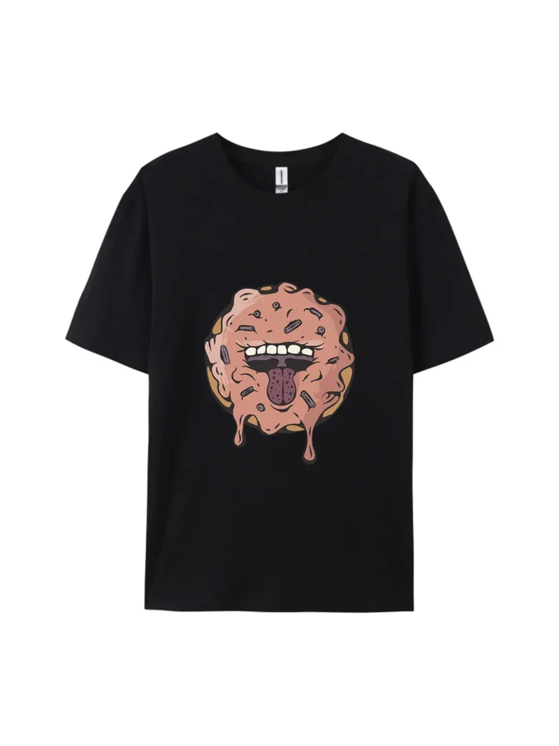 Halloween Creative Funny Donut Graphic Tee - Image 2