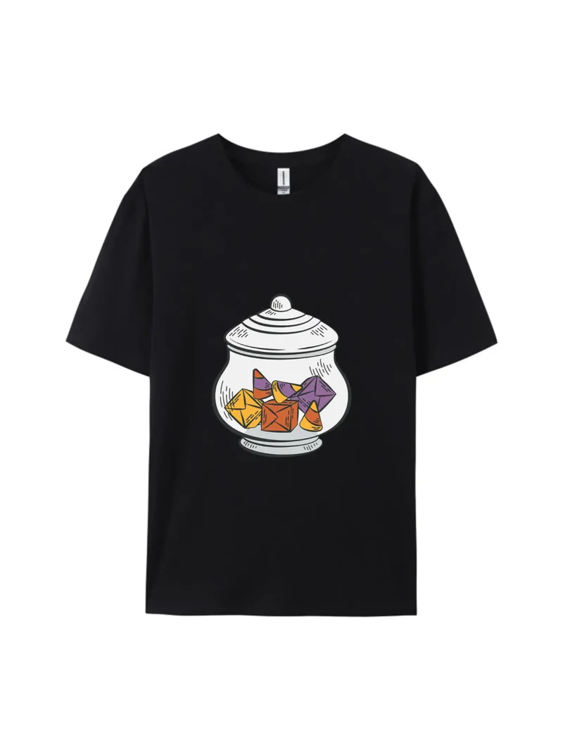 Cute Creative Candy Jar Graphic Tee - Image 2