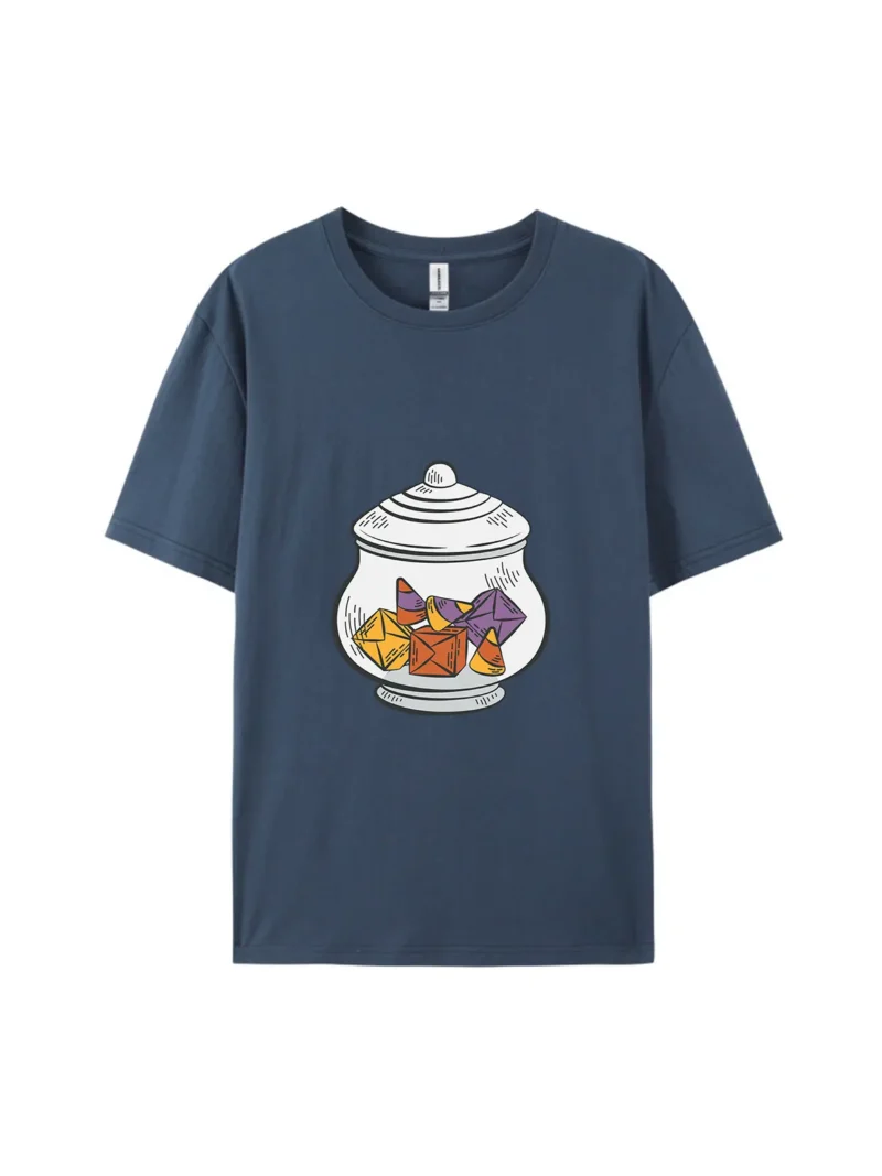 Cute Creative Candy Jar Graphic Tee - Image 3