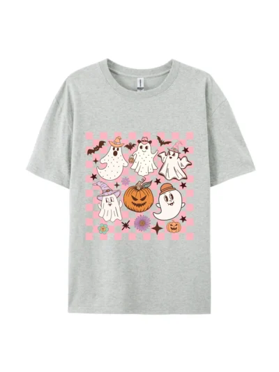 “Cute Ghosts Pumpkin Halloween” Graphic Tee