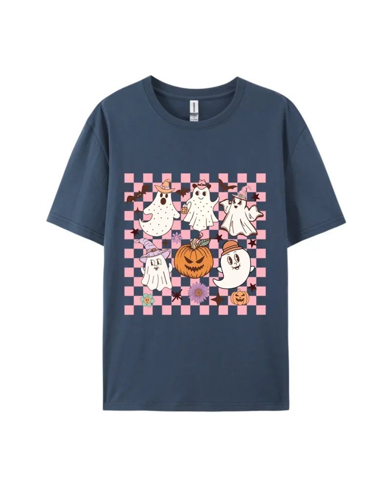 “Cute Ghosts Pumpkin Halloween” Graphic Tee - Image 3