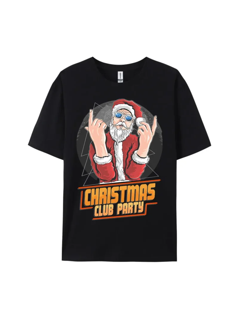 DJ Santa Claus Club Party Graphic Tee - Image 2