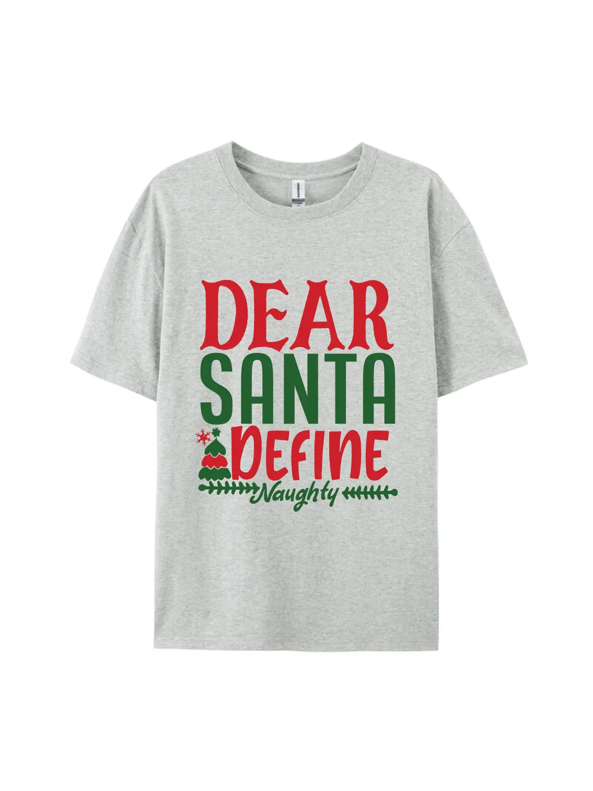 Dear Santa Define Naughty Graphic Tee For Women Men - Image 5