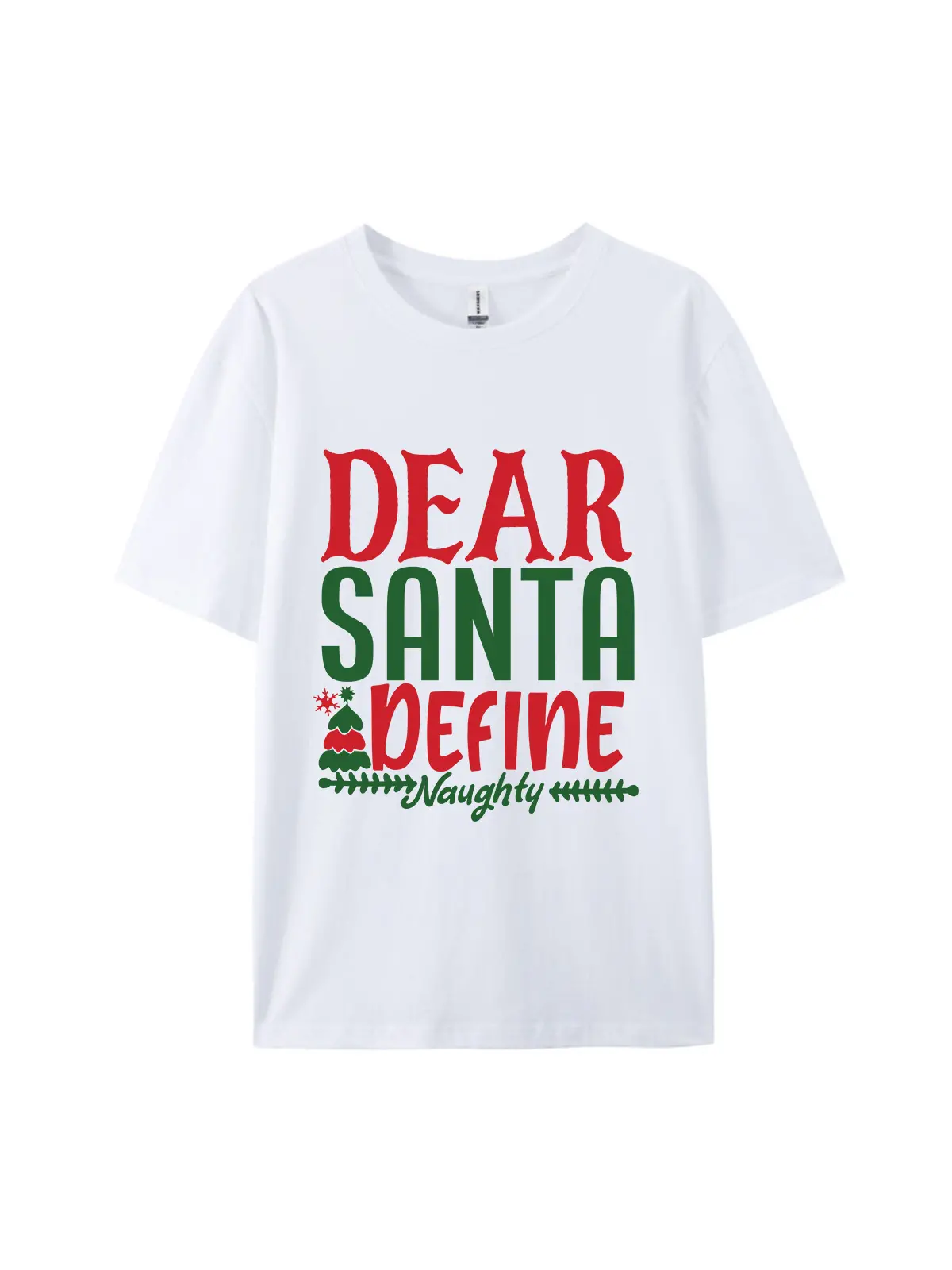 Dear Santa Define Naughty Graphic Tee For Women Men - Image 6