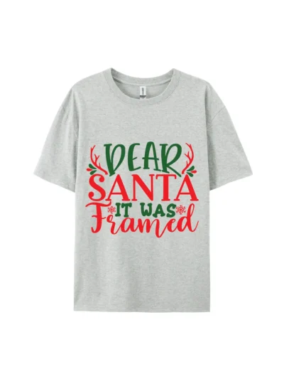 Dear Santa It Was Framed Graphic Tee For Women Men