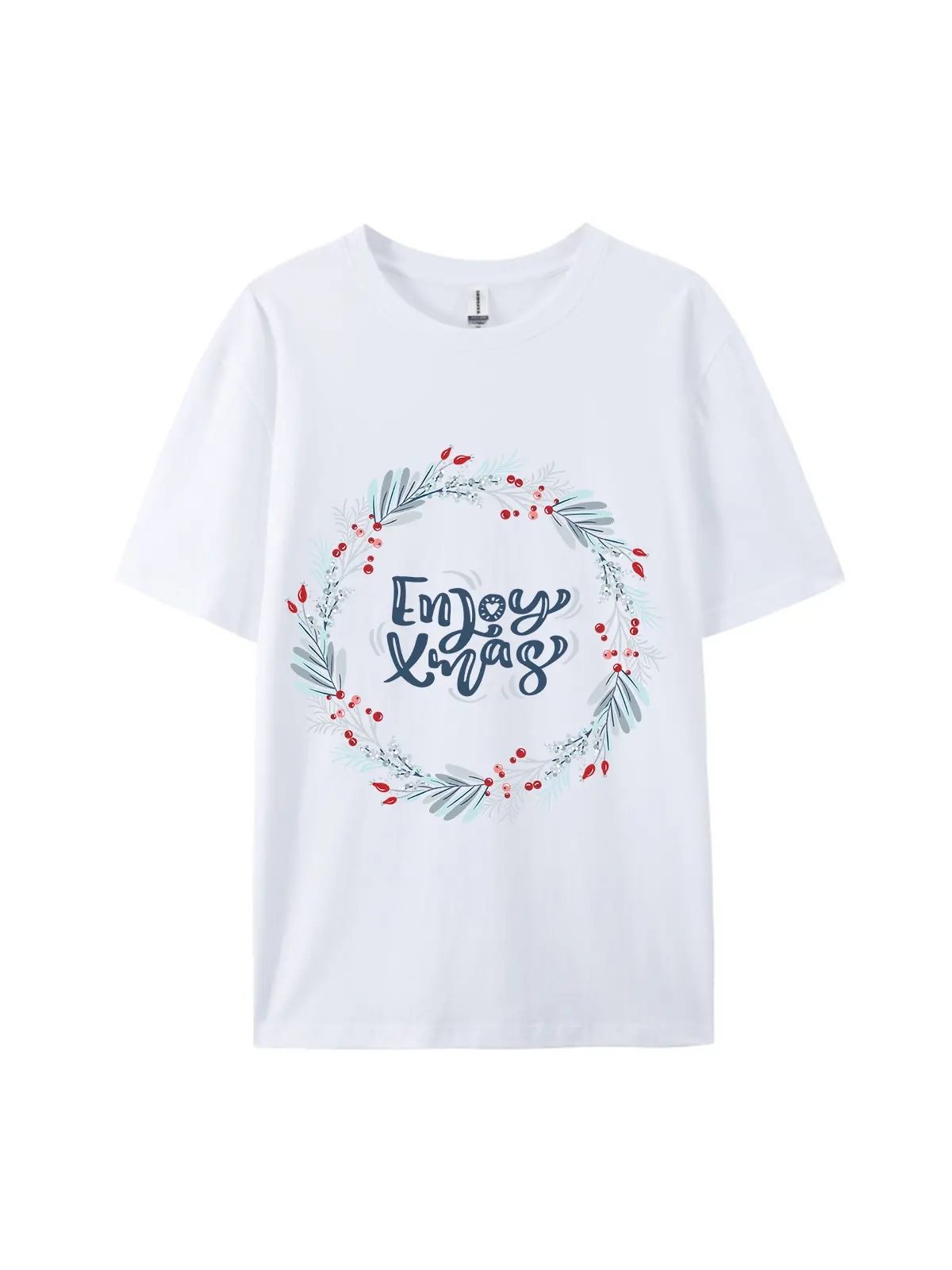 Enjoy Xmas Floral Graphic Tee For Women Men