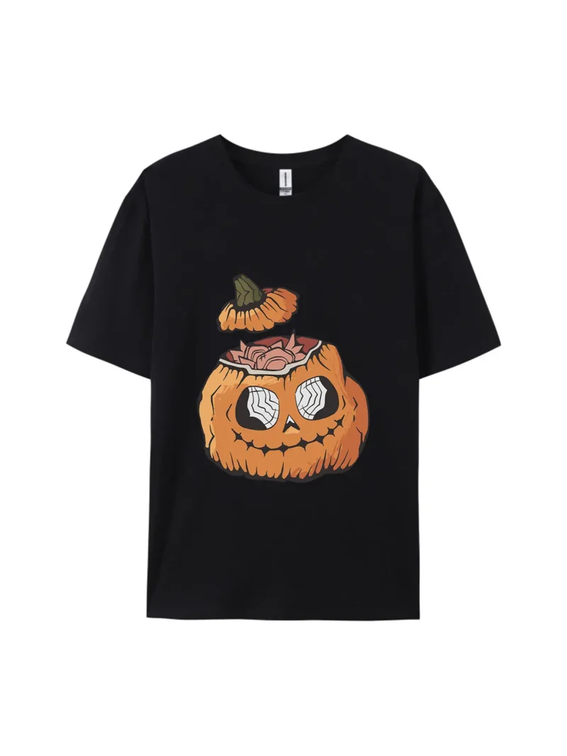 Gothic Pumpkin Skull Container Graphic Tee - Image 2