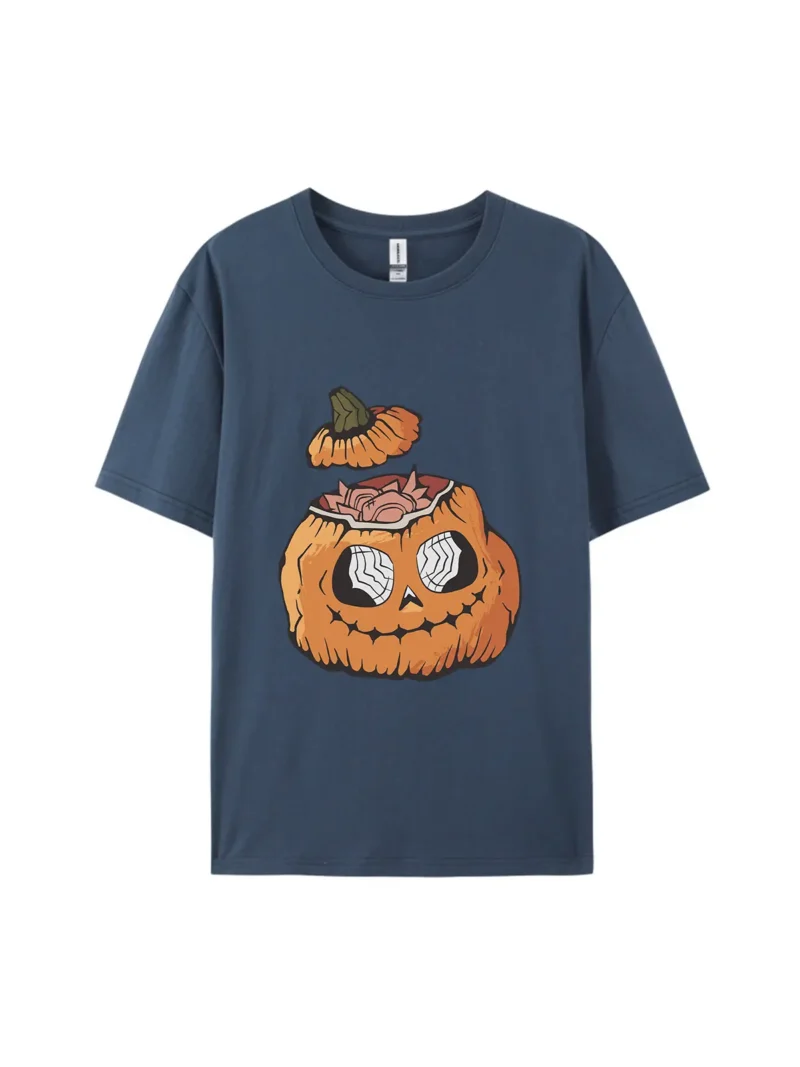 Gothic Pumpkin Skull Container Graphic Tee - Image 3