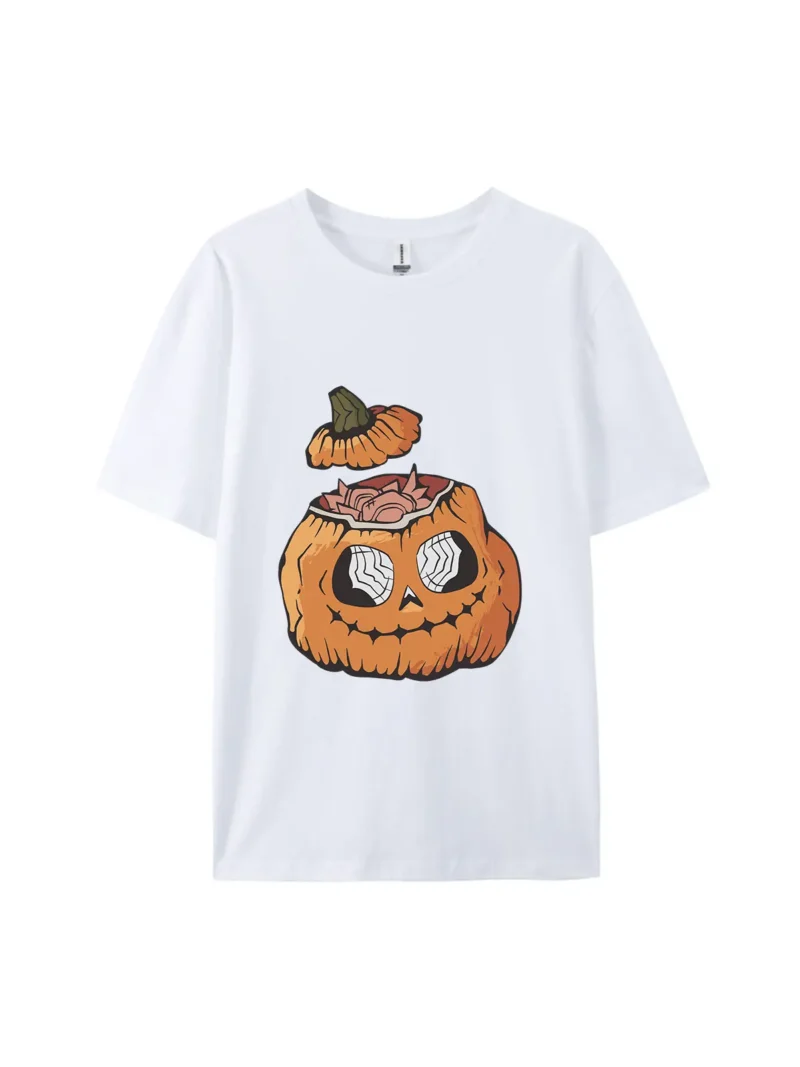 Gothic Pumpkin Skull Container Graphic Tee - Image 4
