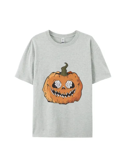 Gothic Creepy Pumpkin Head Graphic Tee