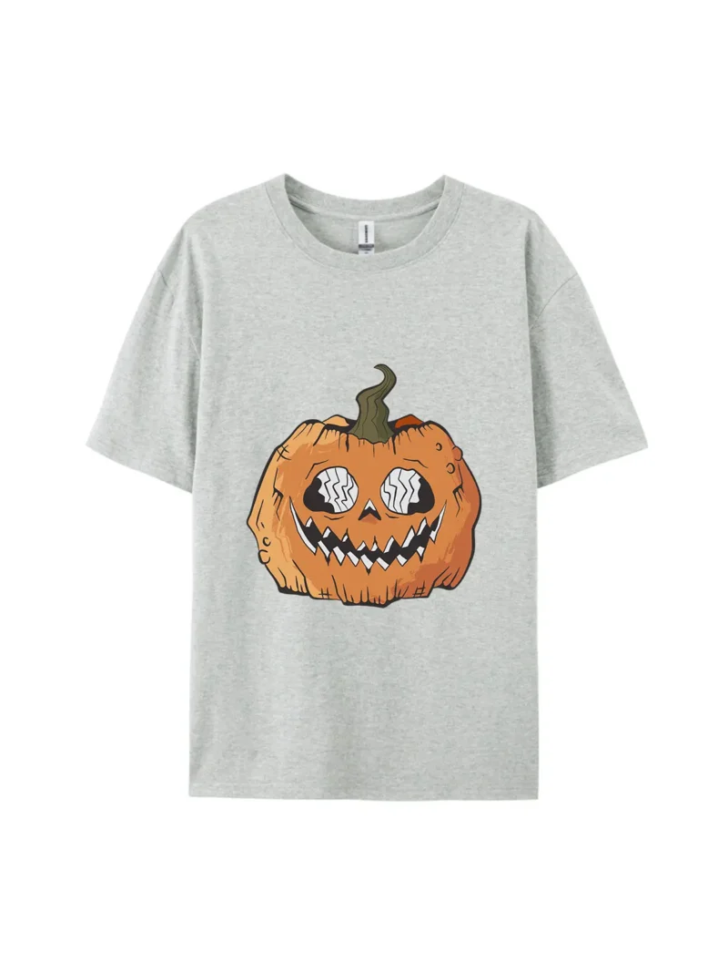 Gothic Creepy Pumpkin Head Graphic Tee