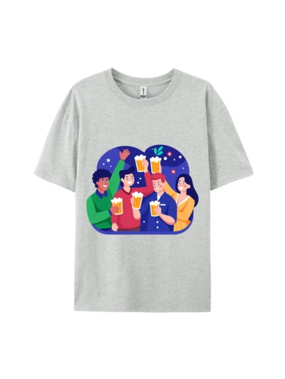 Group Toasting with Beer Graphic Tee For Women Men