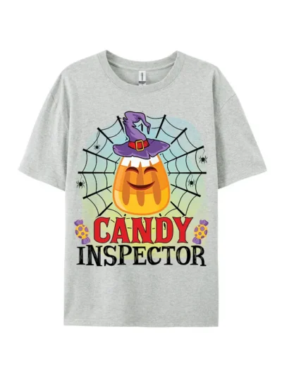 Candy Inspector With Pumpkin Graphic Tee