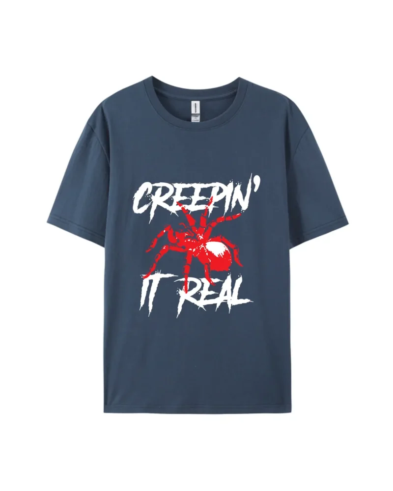 Creepin It Real Red Spider Graphic Tee - Image 2