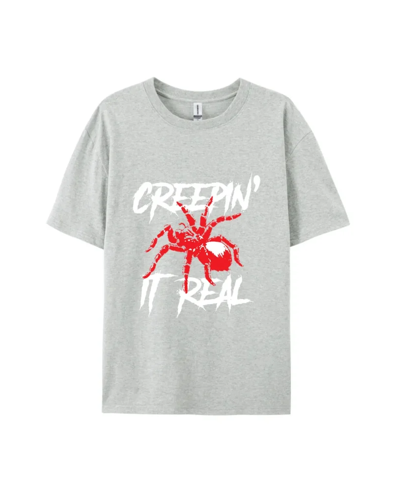 Creepin It Real Red Spider Graphic Tee - Image 3