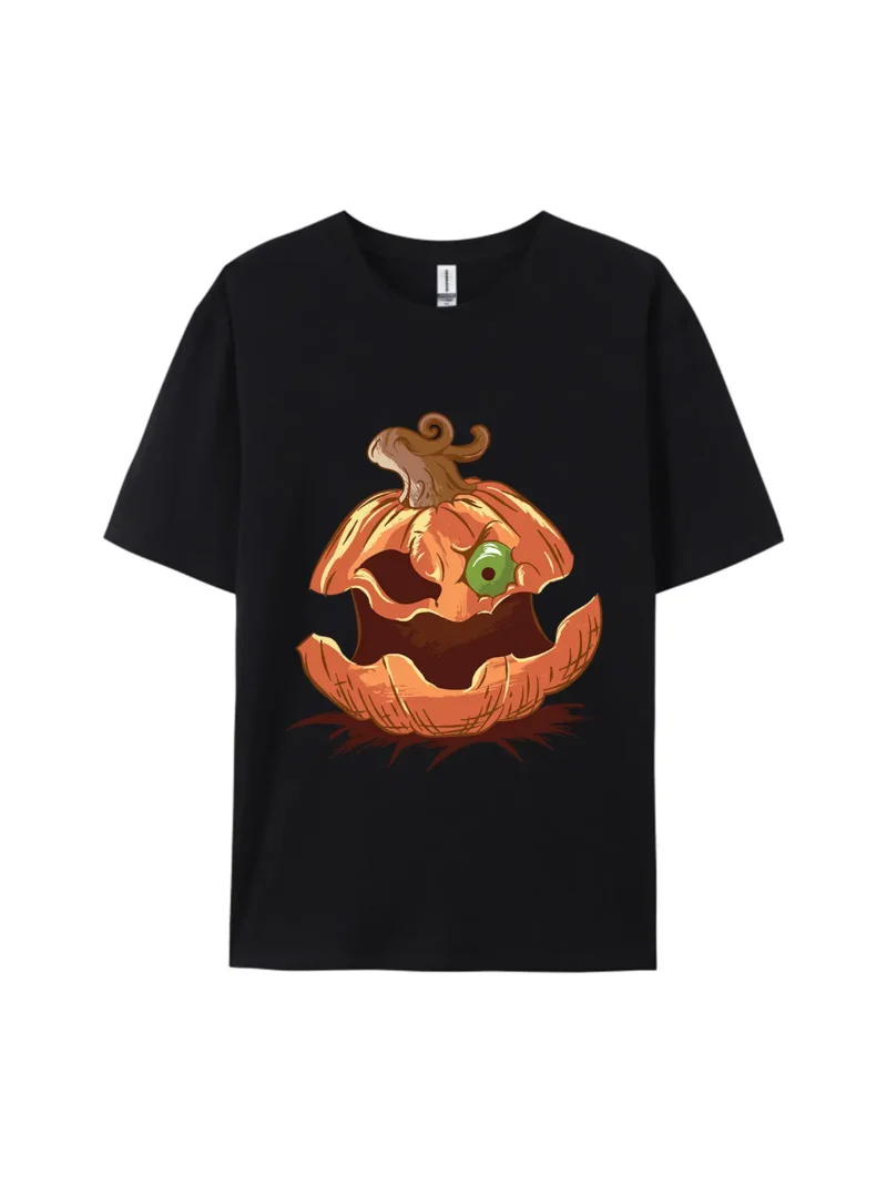 Halloween Broken Pumpkin Graphic Tee - Image 2