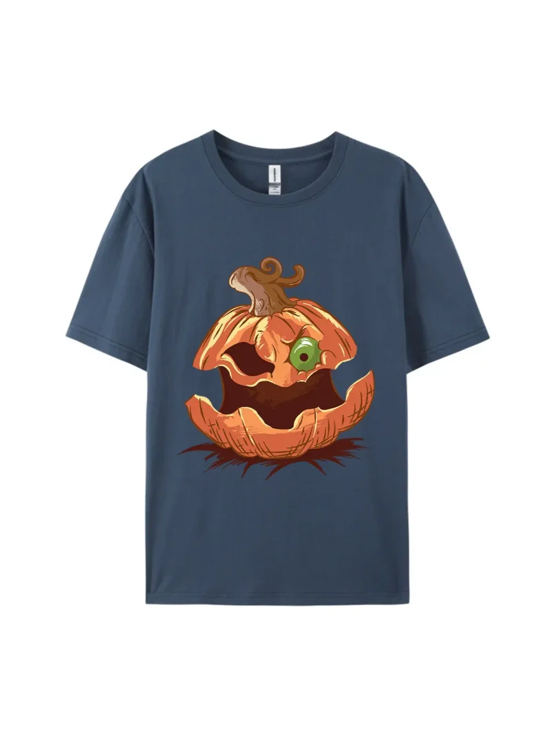 Halloween Broken Pumpkin Graphic Tee - Image 3