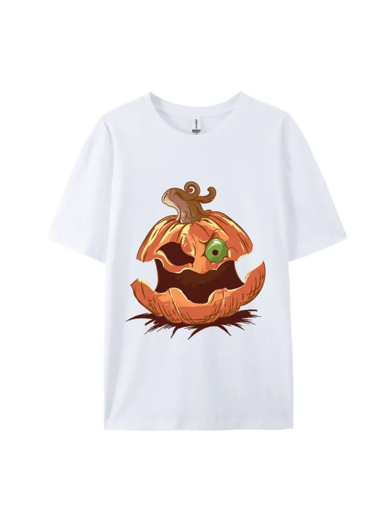 Halloween Broken Pumpkin Graphic Tee - Image 4