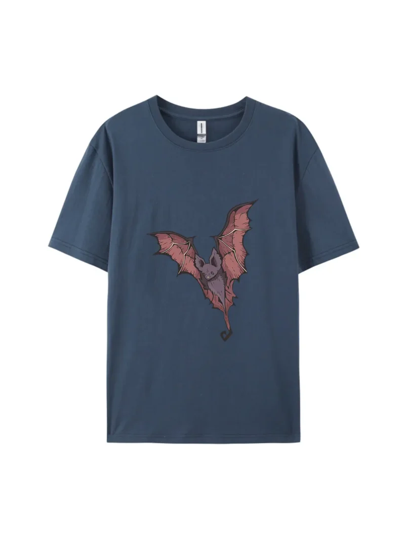 Halloween Cartoon Bat Style A Graphic Tee - Image 3