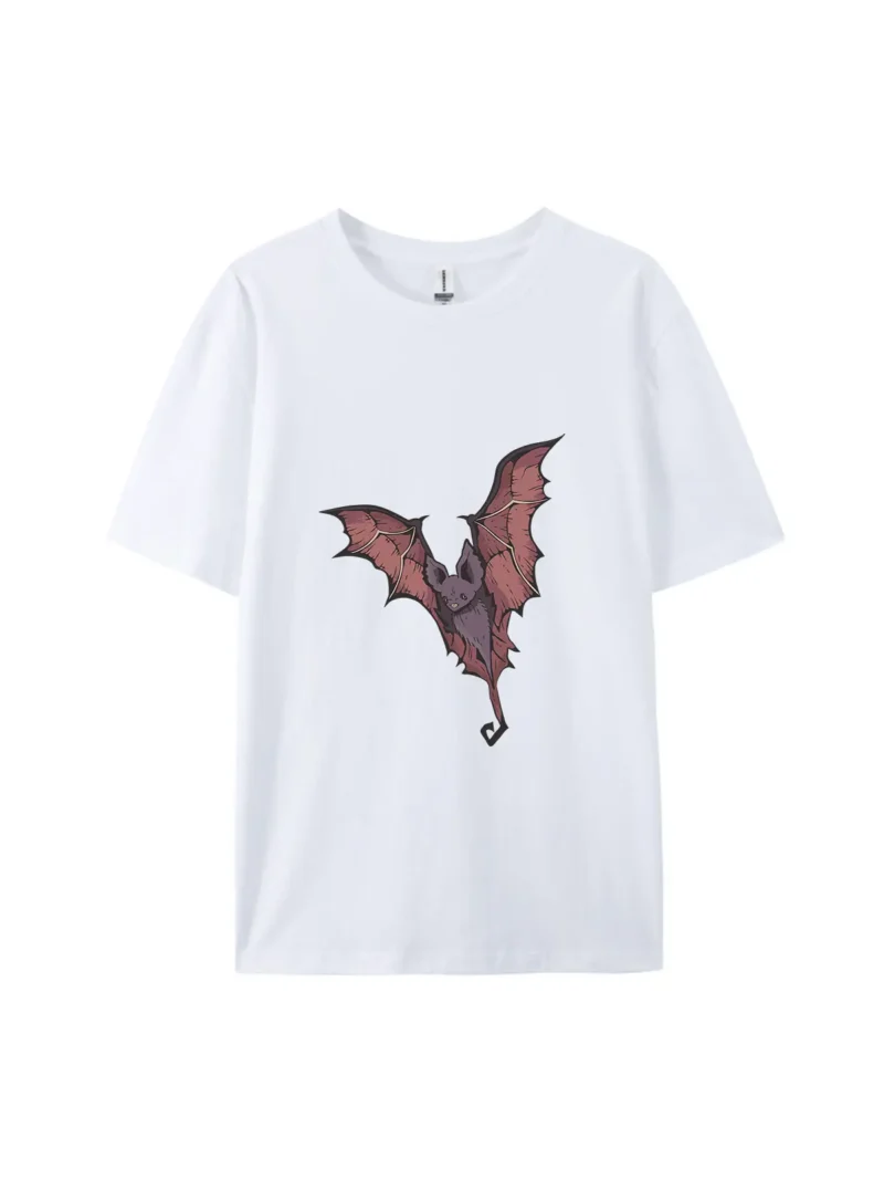 Halloween Cartoon Bat Style A Graphic Tee - Image 4