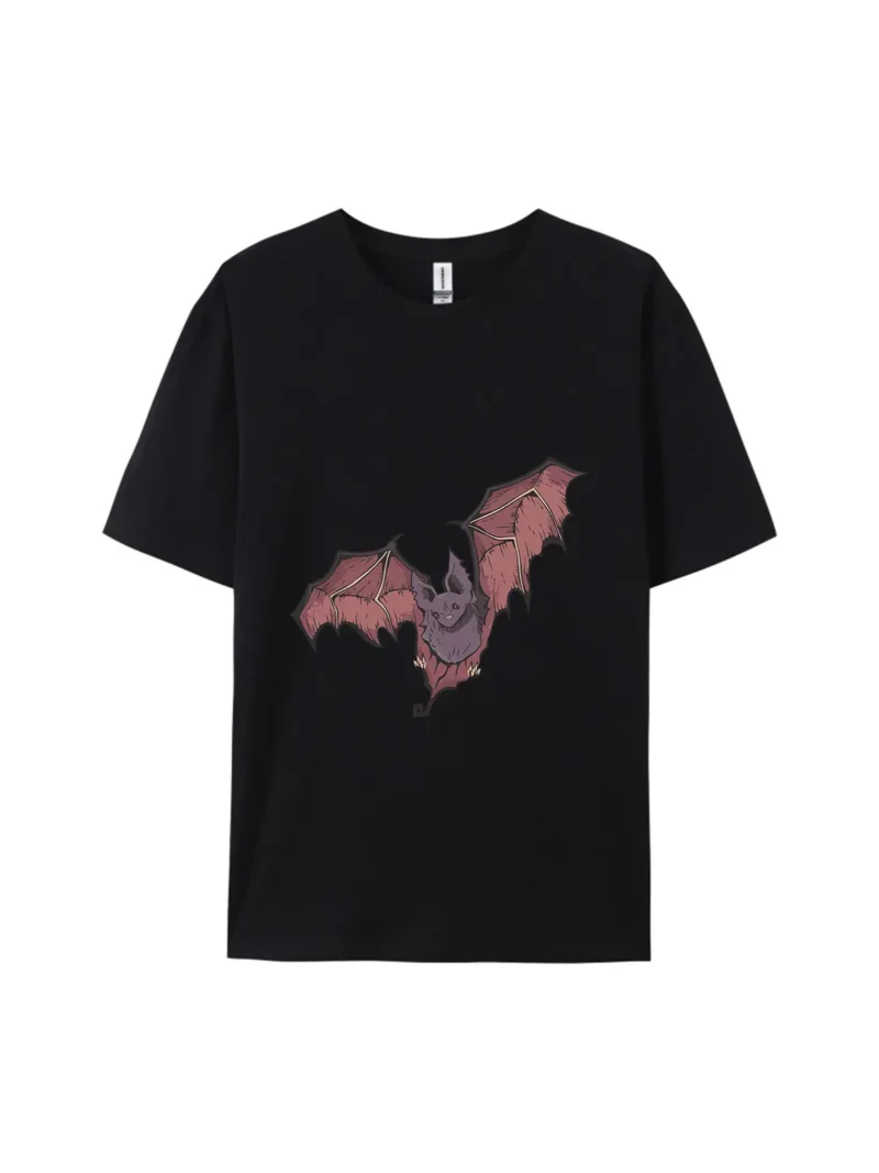 Halloween Cartoon Bat Style B Graphic Tee - Image 2