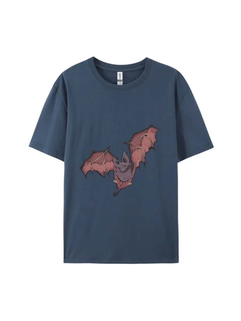 Halloween Cartoon Bat Style B Graphic Tee - Image 3