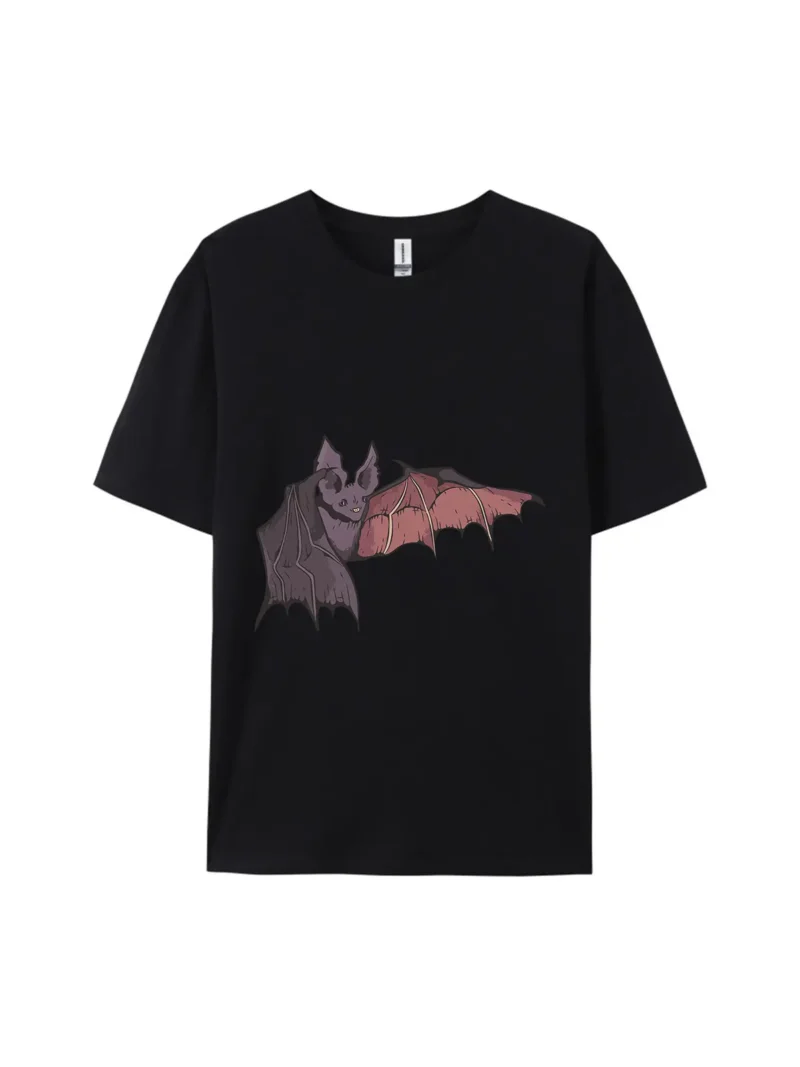Halloween Cartoon Bat Style C Graphic Tee - Image 2