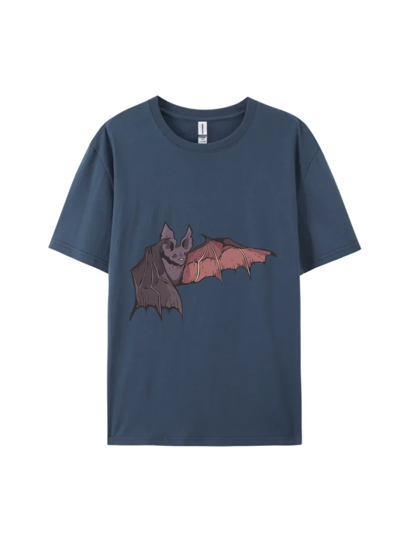 Halloween Cartoon Bat Style C Graphic Tee - Image 3
