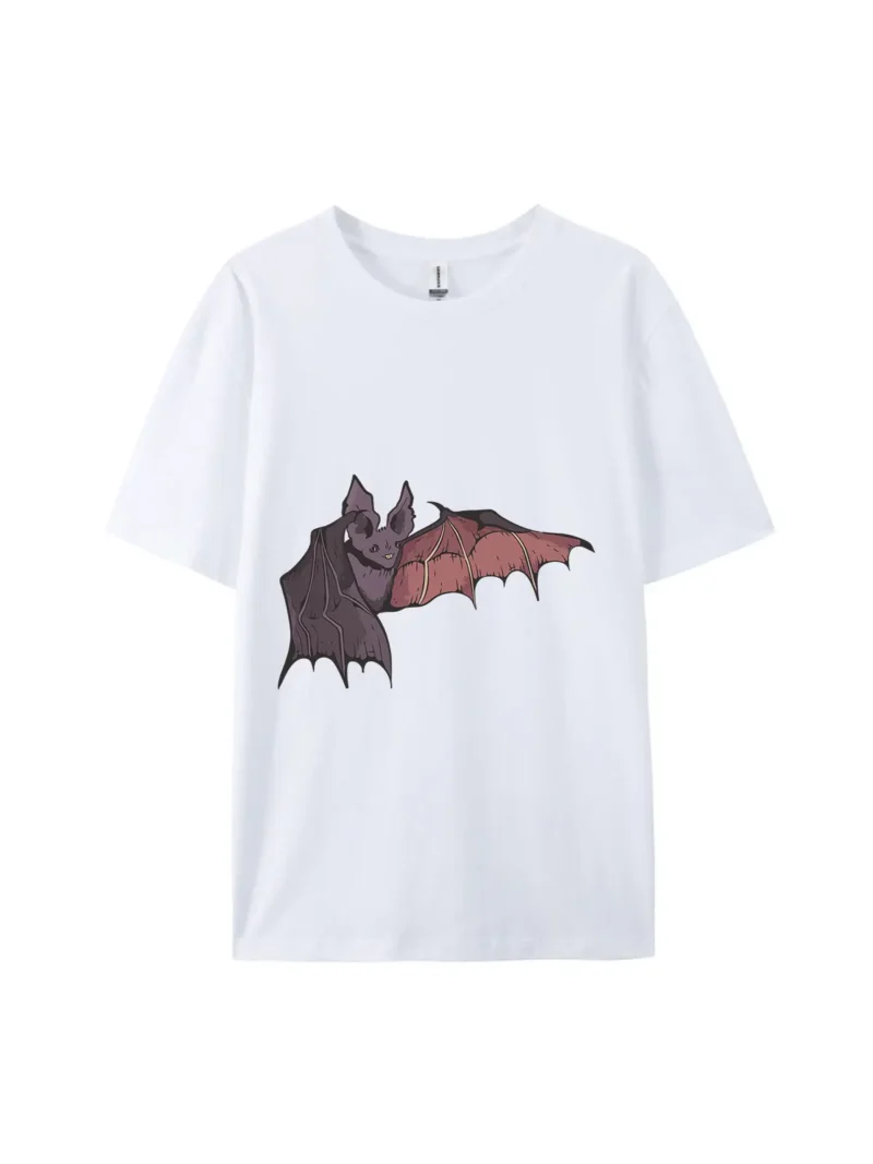 Halloween Cartoon Bat Style C Graphic Tee - Image 4