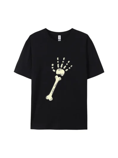 Halloween Bone & Skeleton Hand Graphic Tee