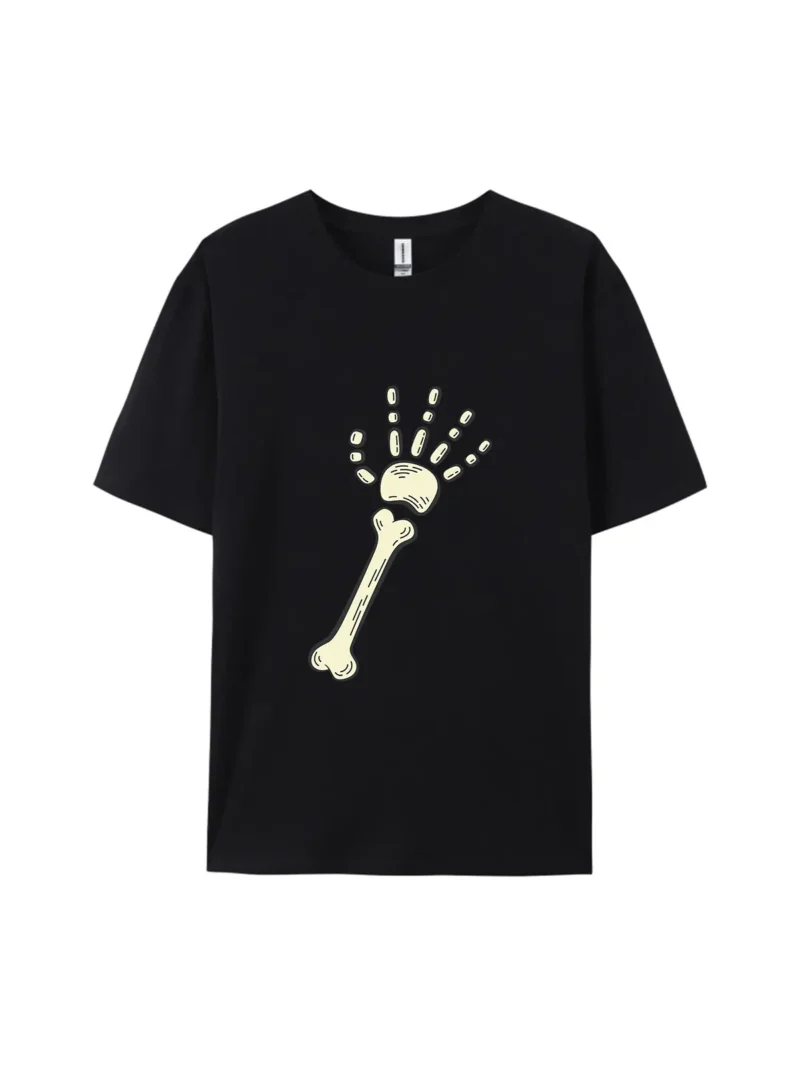 Halloween Bone & Skeleton Hand Graphic Tee