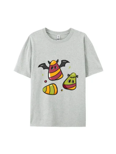 Halloween Cartoon Candy Characters Graphic Tee