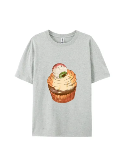 Halloween Cartoon Eyeball Cupcake Graphic Tee