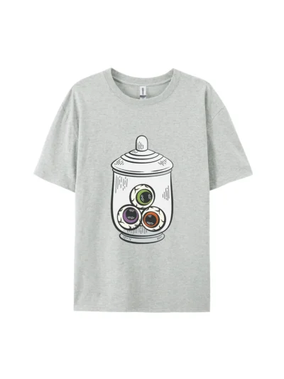 Halloween Cartoon Eyeball Jar Graphic Tee