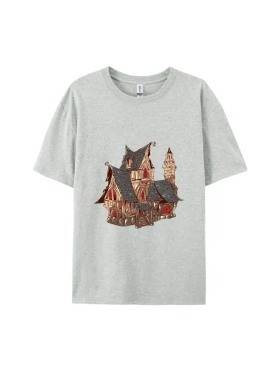Cartoon Fantasy Cottage Style D Graphic Tee
