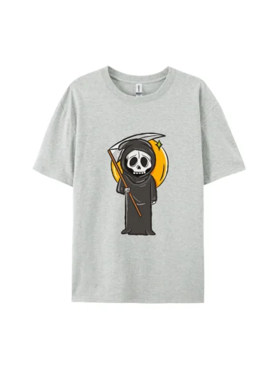 Halloween Cartoon Grim Reaper Graphic Tee