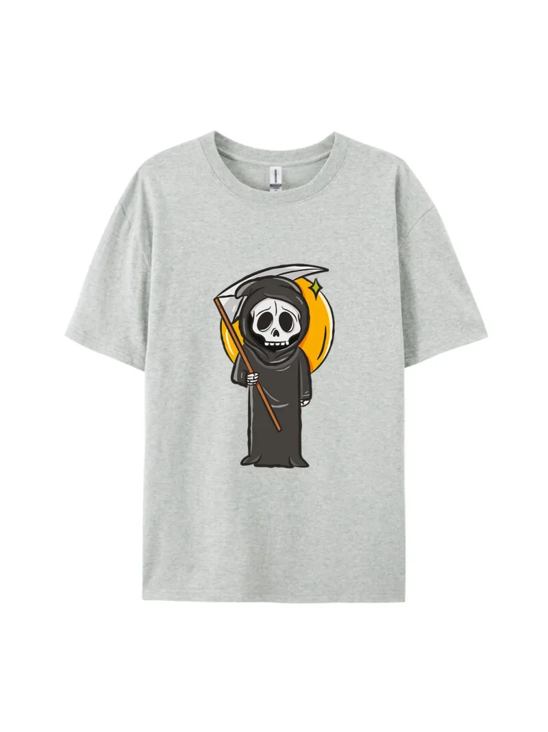 Halloween Cartoon Grim Reaper Graphic Tee