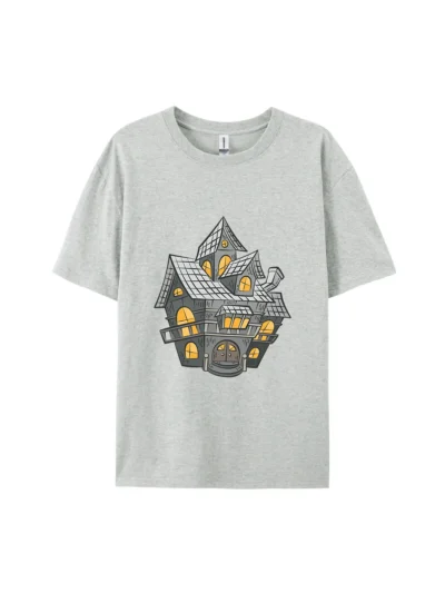 Cartoon Haunted House Style B Graphic Tee